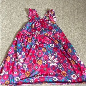 Mila and Rose Floral Sleeveless Dress in Pink and Purple